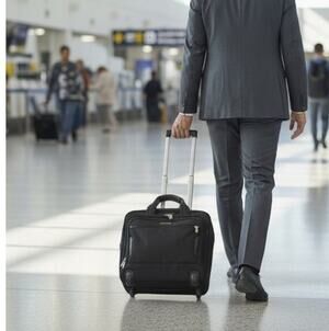 Briggs & Riley Expandable Rolling Brief Case Carry On KR250X-4 Adjustable Handle